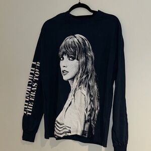 Taylor Swift Eras Tour Navy Graphic Long Sleeve Top